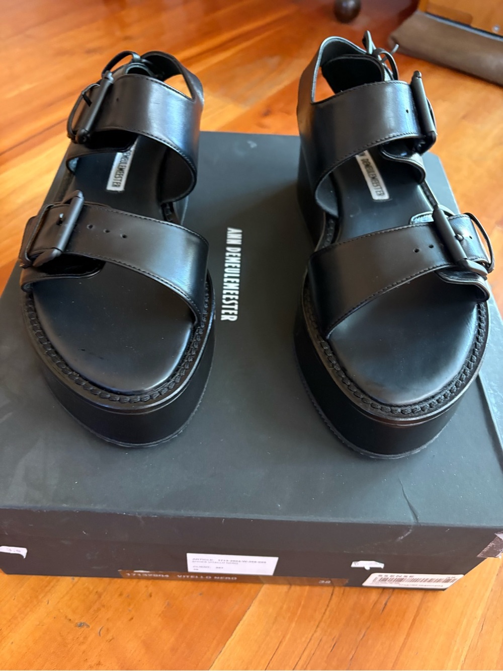 ANN DEMEULEMEESTER Platform Sandals Size 38